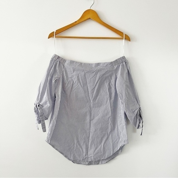 BABATON | malik cotton striped off shoulder blouse size XXS Aritzia - Picture 7 of 9